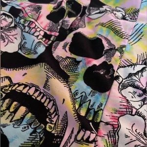 Pink Skull Printed Short